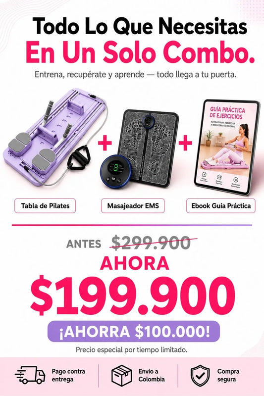 COMBO: Tabla Pilates + Masajeador Pies + Ebook